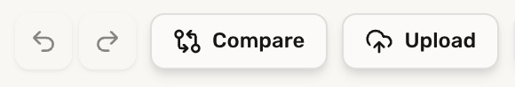 Compare button in the local PDF viewer header, beside Undo, Redo and Upload