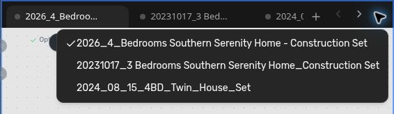 Three document tabs and the All split tabs dropdown.