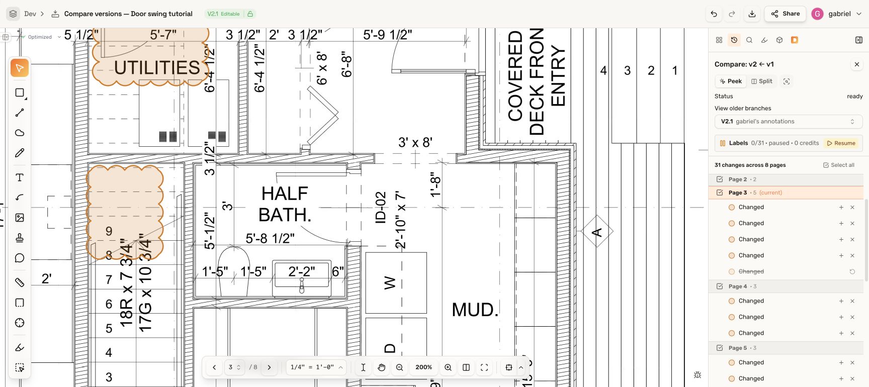 Actual dismissed door result with its crossed-out row still visible